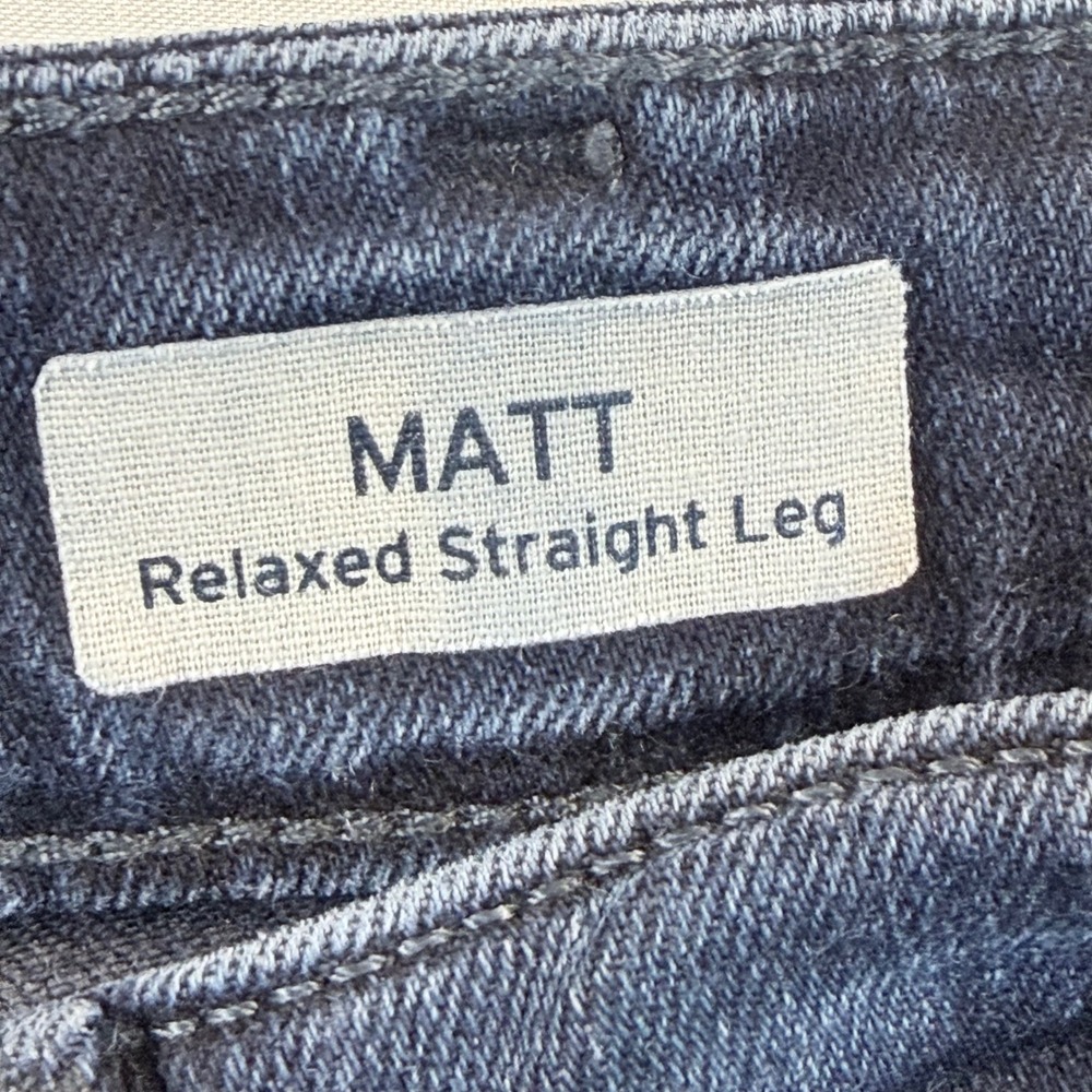 Mavi Matt Relaxed Straight Leg Jeans Mens 38x30 Dark Wash Stretch Denim - Picture 4 of 14